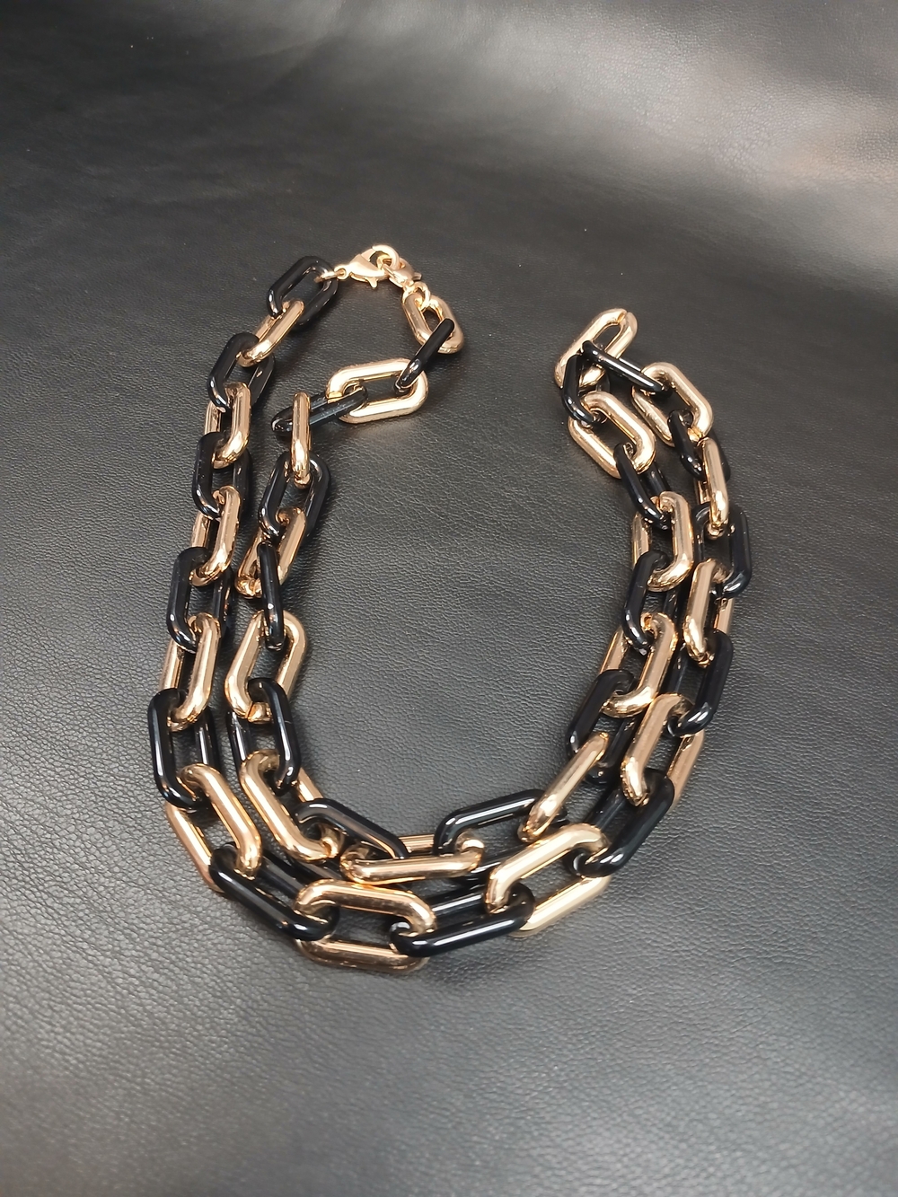 Gold & Black Chain Link Multi Use Statement Accessory Chain NWOT
